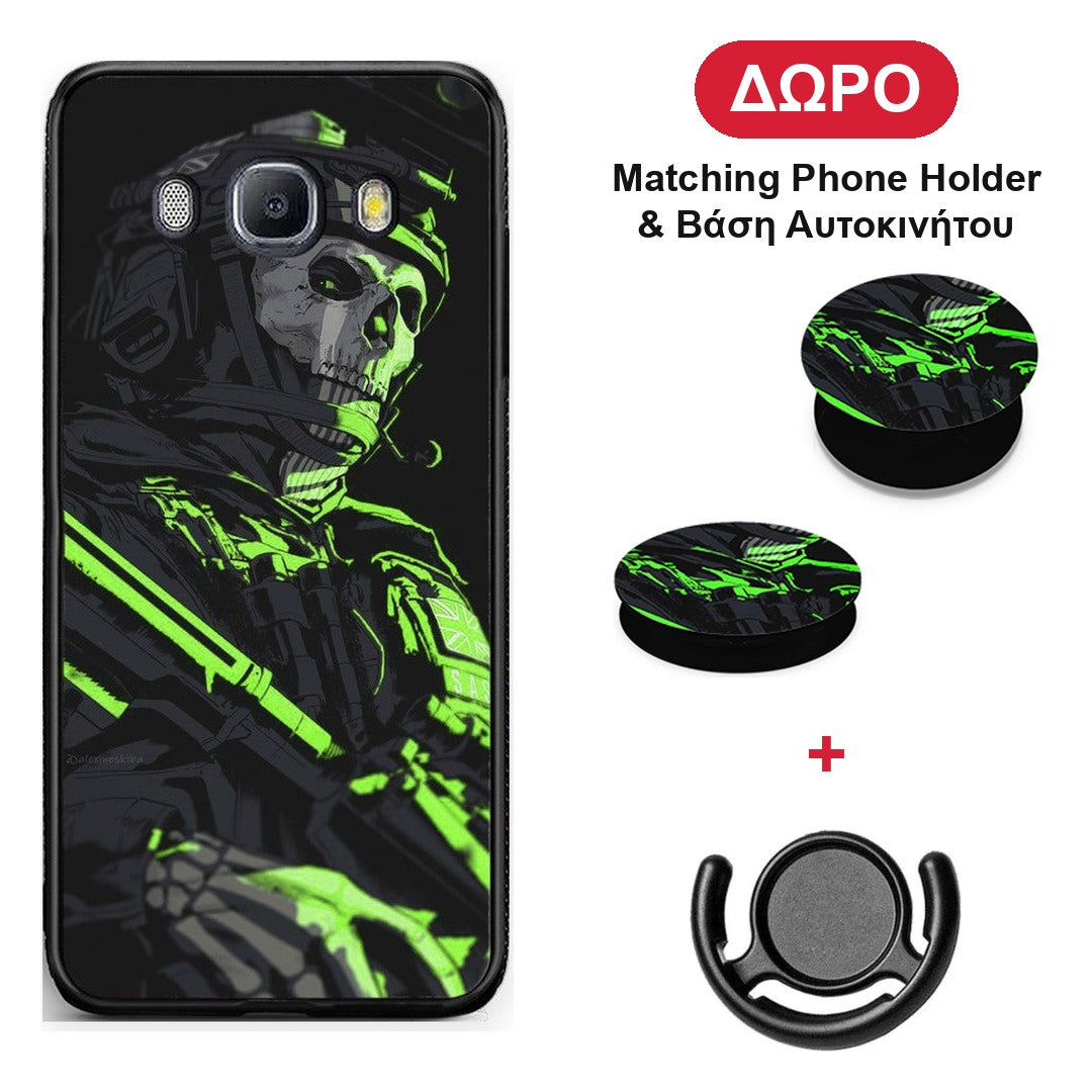 Green Soldier - Samsung Galaxy J7 2016 θήκη + Δώρο Phone Holder & Βάση Αυτοκινήτου
