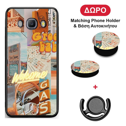 Groovy Babe - Samsung Galaxy J7 2016 θήκη + Δώρο Phone Holder & Βάση Αυτοκινήτου