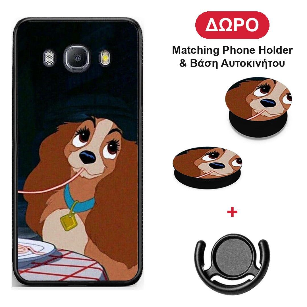 Lady And Tramp 2 - Samsung Galaxy J7 2016 θήκη + Δώρο Phone Holder & Βάση Αυτοκινήτου