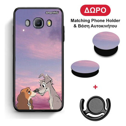 Lady And Tramp - Samsung Galaxy J7 2016 θήκη + Δώρο Phone Holder & Βάση Αυτοκινήτου