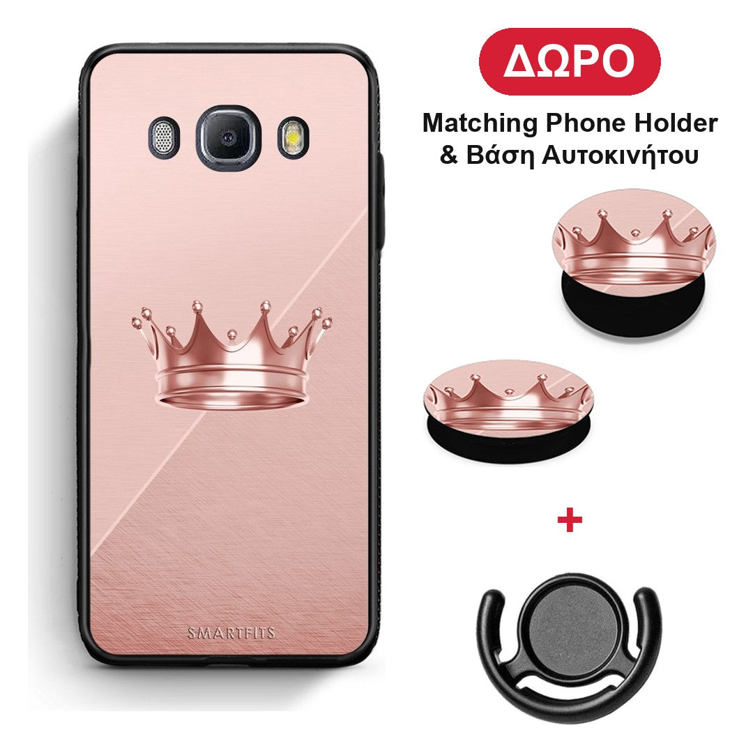 Minimal Crown - Samsung Galaxy J7 2016 θήκη + Δώρο Phone Holder & Βάση Αυτοκινήτου