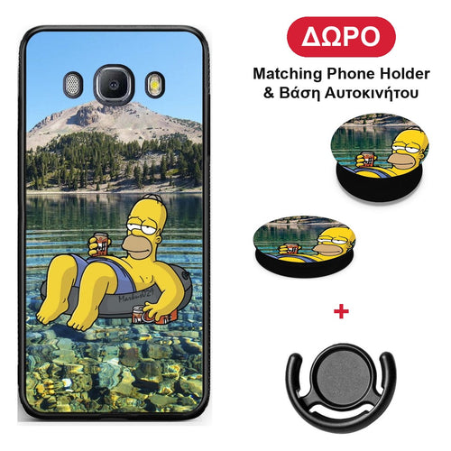 Summer Happiness - Samsung Galaxy J7 2016 θήκη + Δώρο Phone Holder & Βάση Αυτοκινήτου