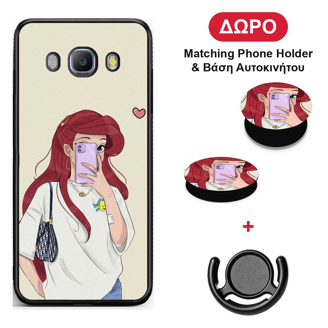 Walking Mermaid - Samsung Galaxy J7 2016 θήκη + Δώρο Phone Holder & Βάση Αυτοκινήτου