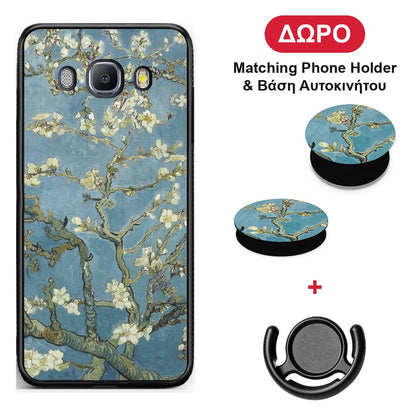 White Blossoms - Samsung Galaxy J7 2016 θήκη + Δώρο Phone Holder & Βάση Αυτοκινήτου
