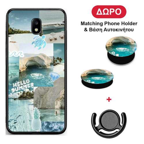 Aesthetic Summer - Samsung Galaxy J7 2017 θήκη + Δώρο Phone Holder & Βάση Αυτοκινήτου