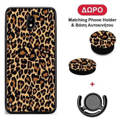 Animal Leopard - Samsung Galaxy J7 2017 θήκη + Δώρο Phone Holder & Βάση Αυτοκινήτου