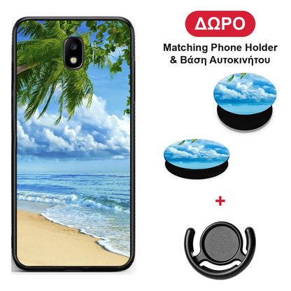 Beautiful Beach - Samsung Galaxy J7 2017 θήκη + Δώρο Phone Holder & Βάση Αυτοκινήτου