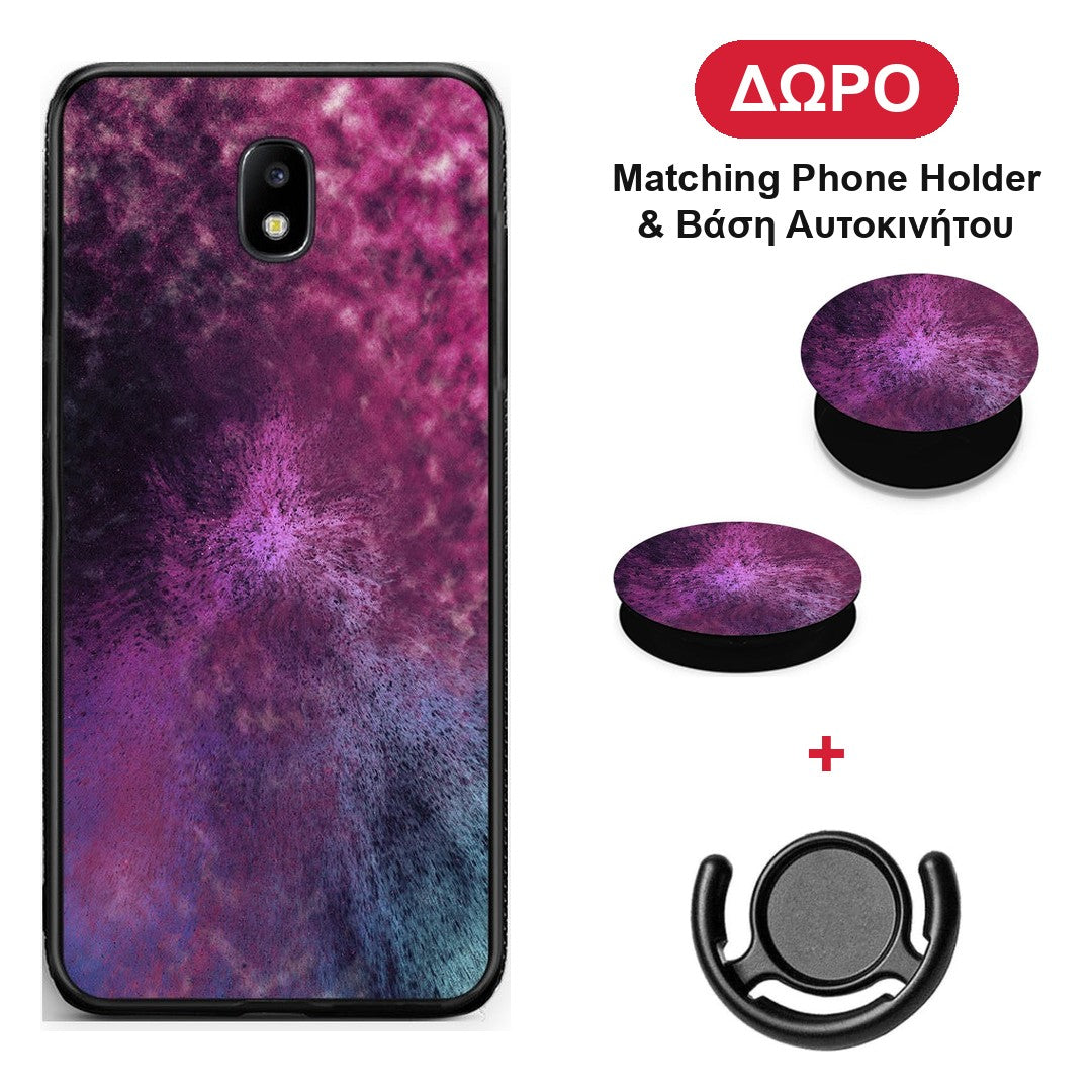 Galactic Aurora - Samsung Galaxy J7 2017 θήκη + Δώρο Phone Holder & Βάση Αυτοκινήτου