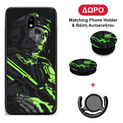 Green Soldier - Samsung Galaxy J7 2017 θήκη + Δώρο Phone Holder & Βάση Αυτοκινήτου