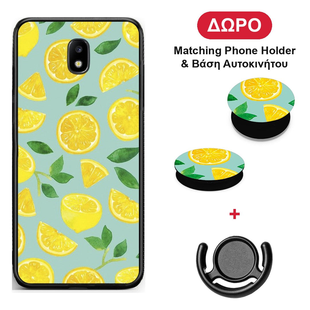 Lemons - Samsung Galaxy J7 2017 θήκη + Δώρο Phone Holder & Βάση Αυτοκινήτου