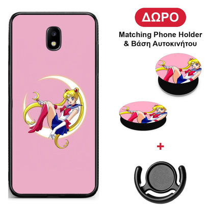Moon Girl - Samsung Galaxy J7 2017 θήκη + Δώρο Phone Holder & Βάση Αυτοκινήτου