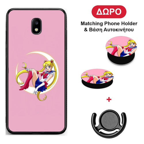 Moon Girl - Samsung Galaxy J7 2017 θήκη + Δώρο Phone Holder & Βάση Αυτοκινήτου