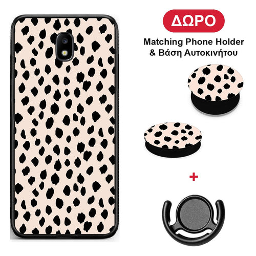 New Polka Dots - Samsung Galaxy J7 2017 θήκη + Δώρο Phone Holder & Βάση Αυτοκινήτου