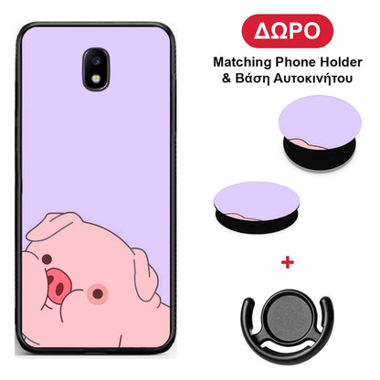 Pig Love 2 - Samsung Galaxy J7 2017 θήκη + Δώρο Phone Holder & Βάση Αυτοκινήτου