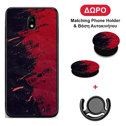 Red Paint - Samsung Galaxy J7 2017 θήκη + Δώρο Phone Holder & Βάση Αυτοκινήτου