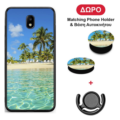 Tropical Vibes - Samsung Galaxy J7 2017 θήκη + Δώρο Phone Holder & Βάση Αυτοκινήτου