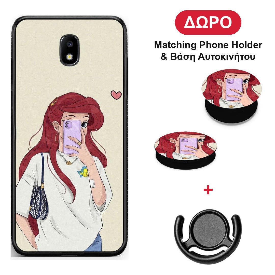 Walking Mermaid - Samsung Galaxy J7 2017 θήκη + Δώρο Phone Holder & Βάση Αυτοκινήτου