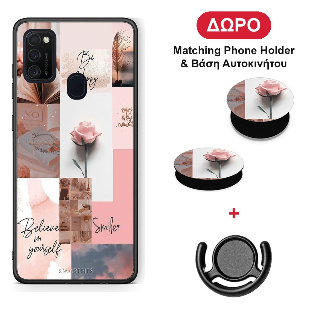 Aesthetic Collage - Samsung Galaxy M21 / M30s θήκη + Δώρο Phone Holder & Βάση Αυτοκινήτου