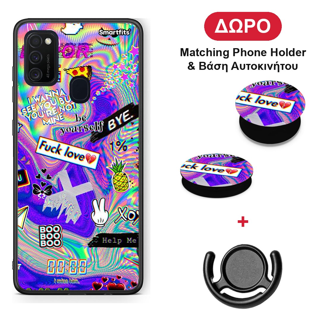 Game Over - Samsung Galaxy M21 / M30s θήκη + Δώρο Phone Holder & Βάση Αυτοκινήτου