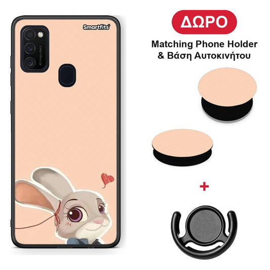 Nick Wilde And Judy Hopps Love 2 - Samsung Galaxy M21 / M30s θήκη + Δώρο Phone Holder & Βάση Αυτοκινήτου