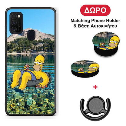 Summer Happiness - Samsung Galaxy M21 / M30s θήκη + Δώρο Phone Holder & Βάση Αυτοκινήτου