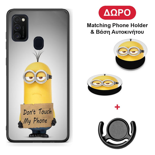 Text Minion - Samsung Galaxy M21 / M30s θήκη + Δώρο Phone Holder & Βάση Αυτοκινήτου