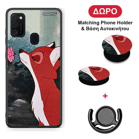 Tod And Vixey Love 2 - Samsung Galaxy M21 / M30s θήκη + Δώρο Phone Holder & Βάση Αυτοκινήτου