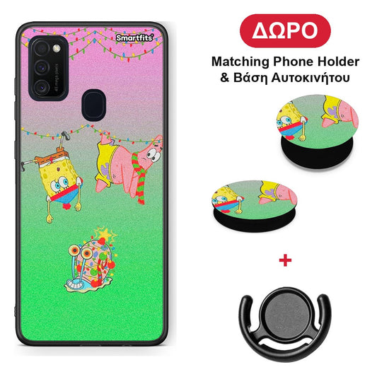 Xmas Lights - Samsung Galaxy M21 / M30s θήκη + Δώρο Phone Holder & Βάση Αυτοκινήτου