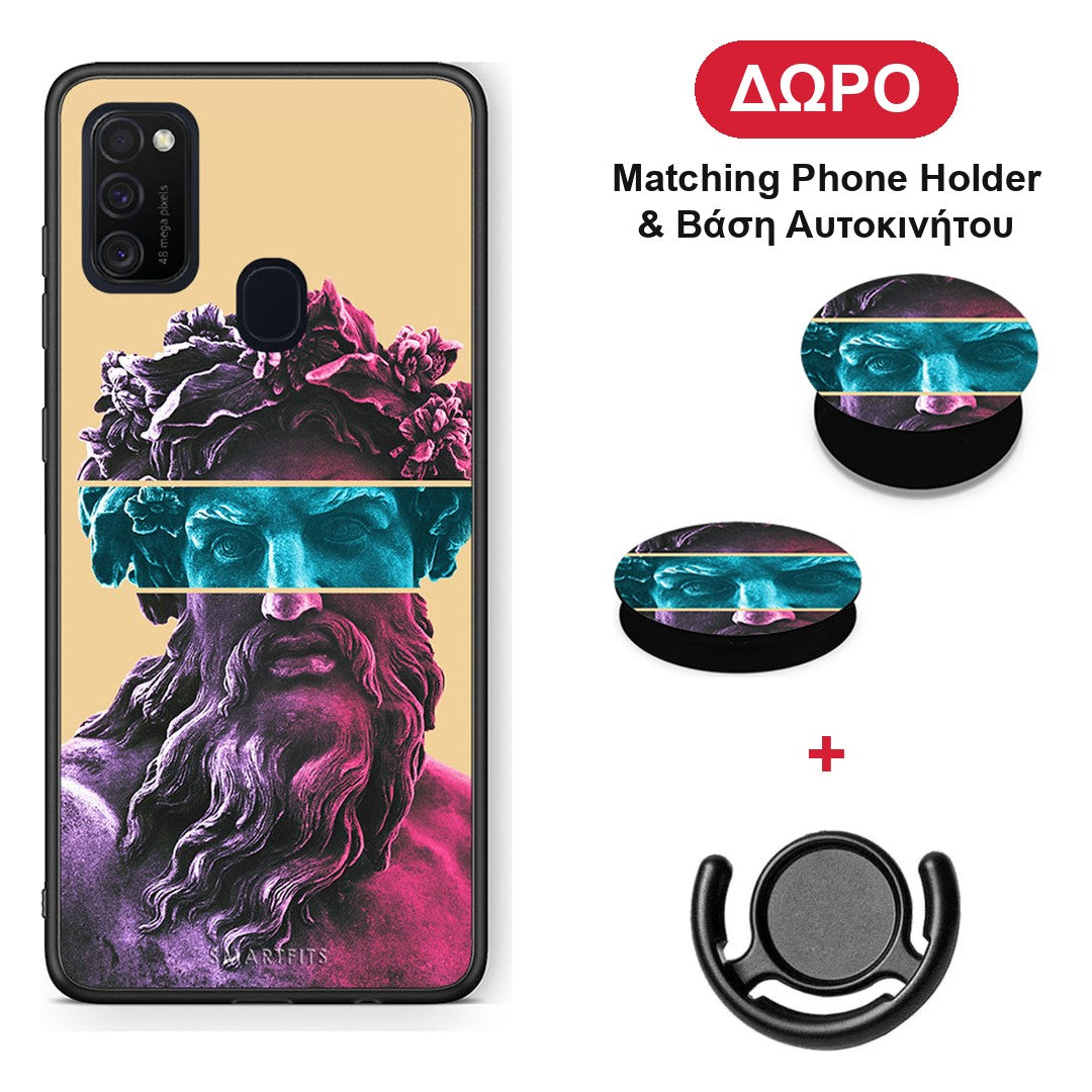 Zeus Art - Samsung Galaxy M21 / M30s θήκη + Δώρο Phone Holder & Βάση Αυτοκινήτου