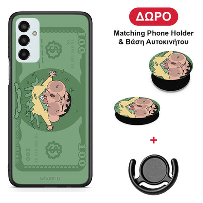 Big Money - Samsung Galaxy M23 / F23 θήκη + Δώρο Phone Holder & Βάση Αυτοκινήτου