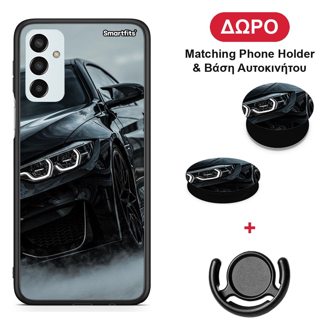 Black BMW - Samsung Galaxy M23 / F23 θήκη + Δώρο Phone Holder & Βάση Αυτοκινήτου