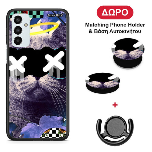 Cat Collage - Samsung Galaxy M23 / F23 θήκη + Δώρο Phone Holder & Βάση Αυτοκινήτου