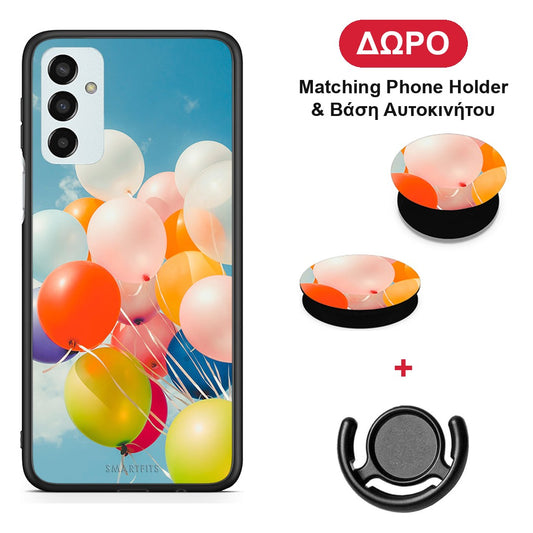 Colorful Balloons - Samsung Galaxy M23 / F23 θήκη + Δώρο Phone Holder & Βάση Αυτοκινήτου