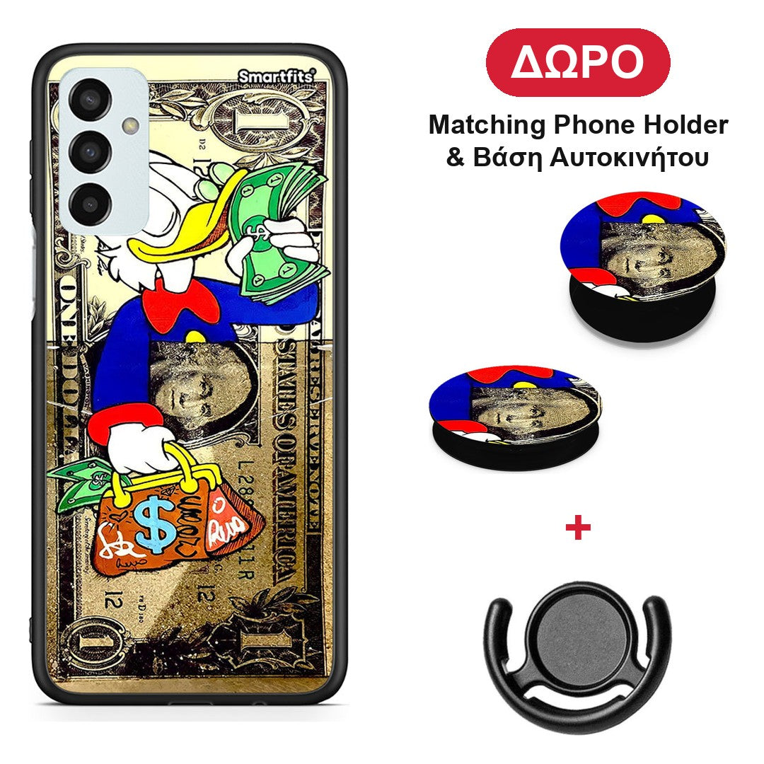 Duck Money - Samsung Galaxy M23 / F23 θήκη + Δώρο Phone Holder & Βάση Αυτοκινήτου