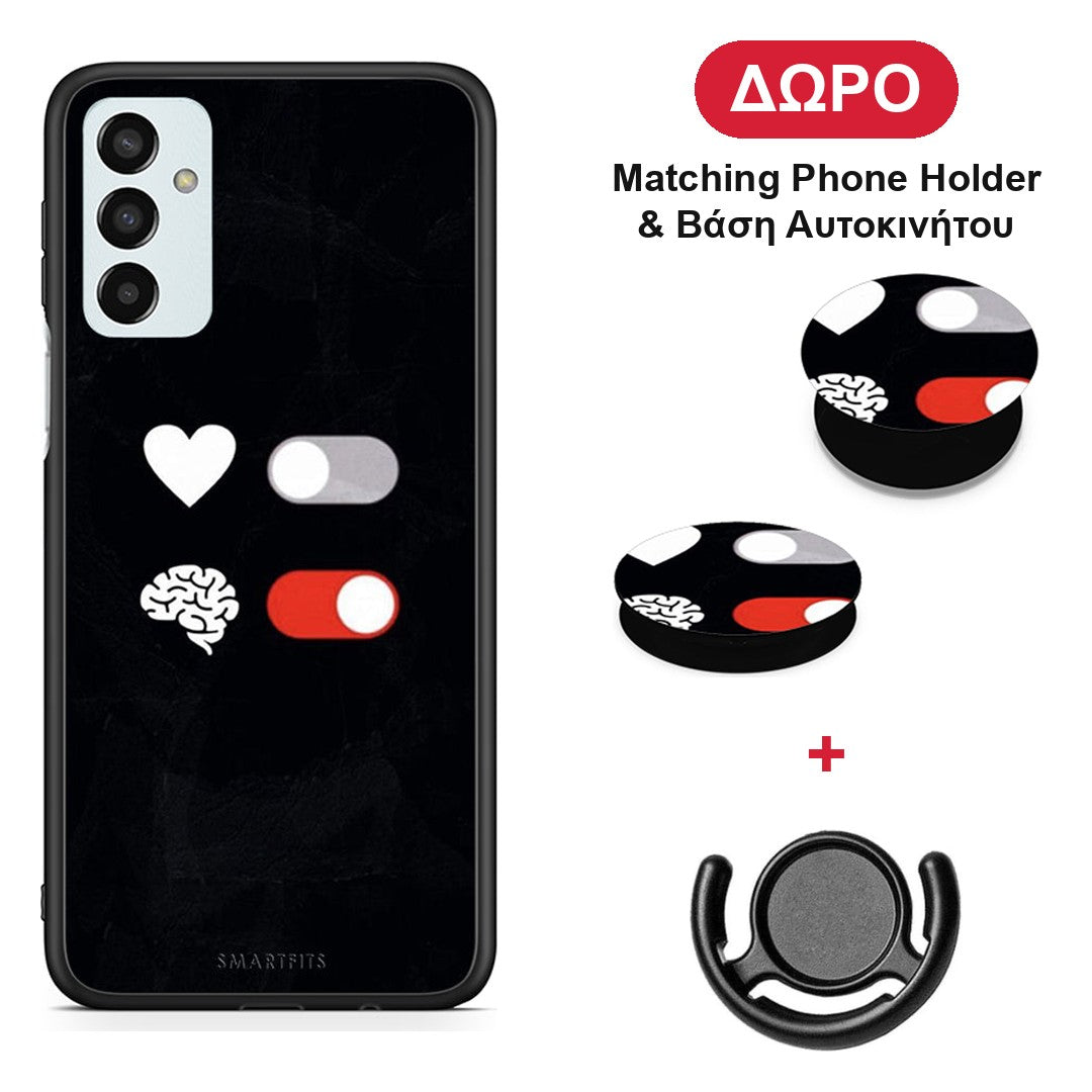 Heart Vs Brain - Samsung Galaxy M23 / F23 θήκη + Δώρο Phone Holder & Βάση Αυτοκινήτου