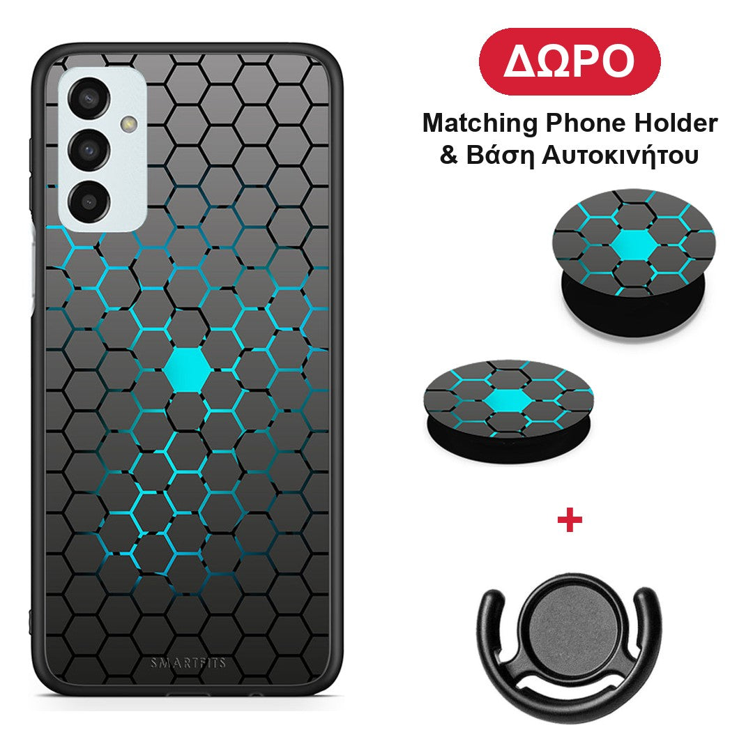 Geometric Hexagonal - Samsung Galaxy M23 / F23 θήκη + Δώρο Phone Holder & Βάση Αυτοκινήτου