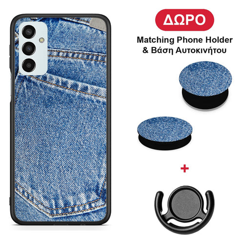 Jeans Pocket - Samsung Galaxy M23 / F23 θήκη + Δώρο Phone Holder & Βάση Αυτοκινήτου