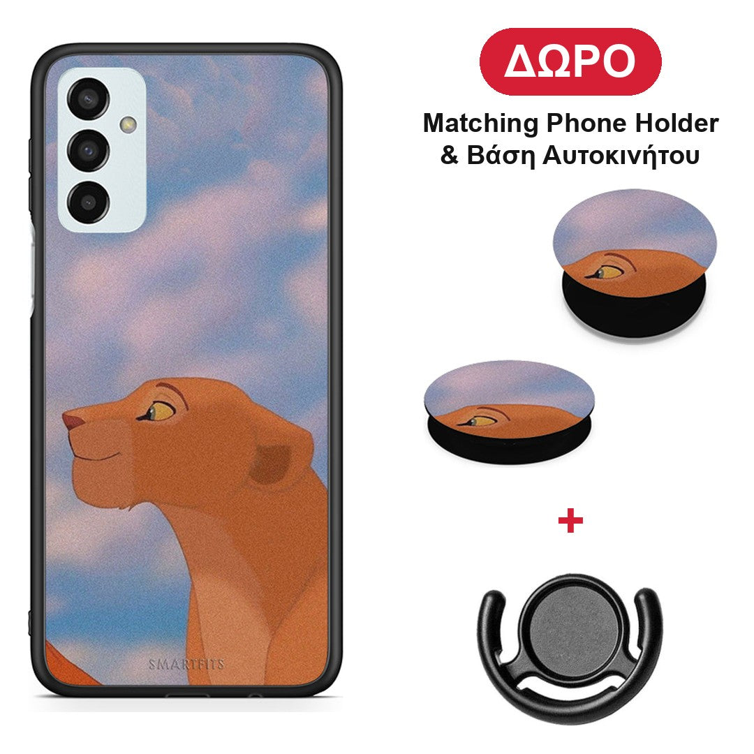Lion Love 2 - Samsung Galaxy M23 / F23 θήκη + Δώρο Phone Holder & Βάση Αυτοκινήτου