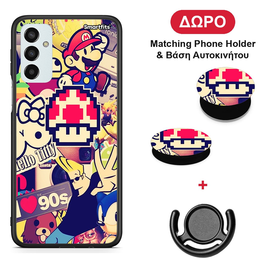 Love The 90s - Samsung Galaxy M23 / F23 θήκη + Δώρο Phone Holder & Βάση Αυτοκινήτου