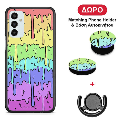 Melting Rainbow - Samsung Galaxy M23 / F23 θήκη + Δώρο Phone Holder & Βάση Αυτοκινήτου
