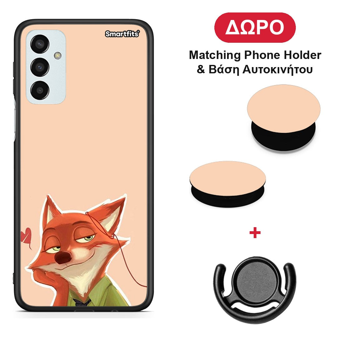 Nick Wilde And Judy Hopps Love 1 - Samsung Galaxy M23 / F23 θήκη + Δώρο Phone Holder & Βάση Αυτοκινήτου
