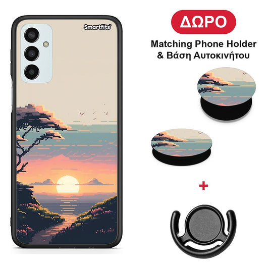 Pixel Sunset - Samsung Galaxy M23 / F23 θήκη + Δώρο Phone Holder & Βάση Αυτοκινήτου