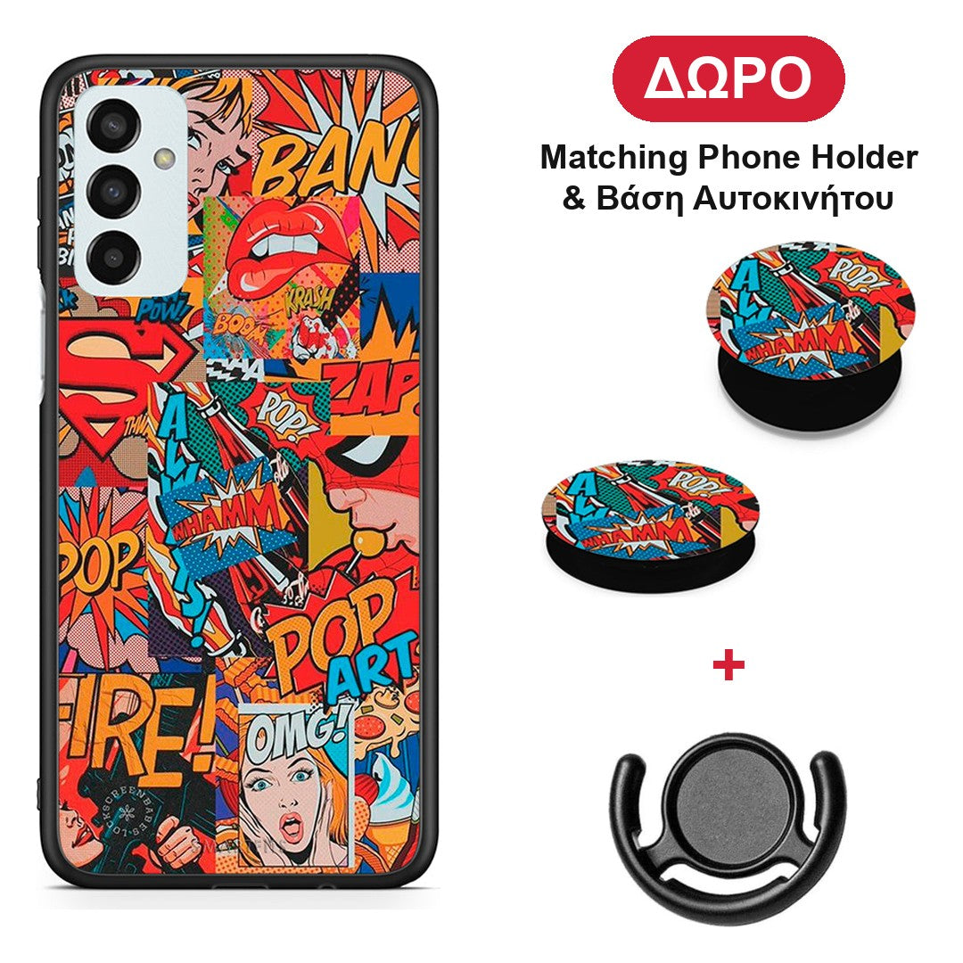 PopArt OMG - Samsung Galaxy M23 / F23 θήκη + Δώρο Phone Holder & Βάση Αυτοκινήτου