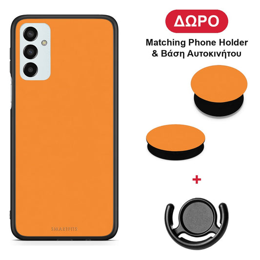 Tangerine Orange - Samsung Galaxy M23 / F23 θήκη + Δώρο Phone Holder & Βάση Αυτοκινήτου