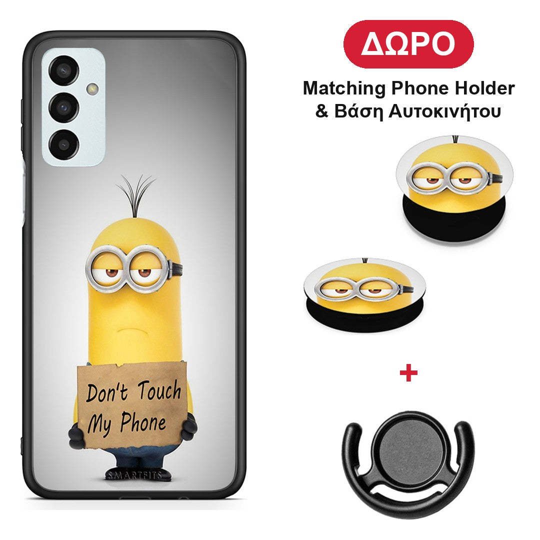 Text Minion - Samsung Galaxy M23 / F23 θήκη + Δώρο Phone Holder & Βάση Αυτοκινήτου