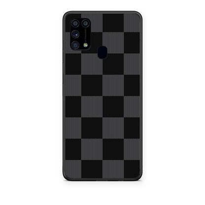 Θήκη Samsung Galaxy M31 Black and Charcoal Striped Checks από τη Smartfits με σχέδιο στο πίσω μέρος και μαύρο περίβλημα | Samsung Galaxy M31 Black and Charcoal Striped Checks case with colorful back and black bezels