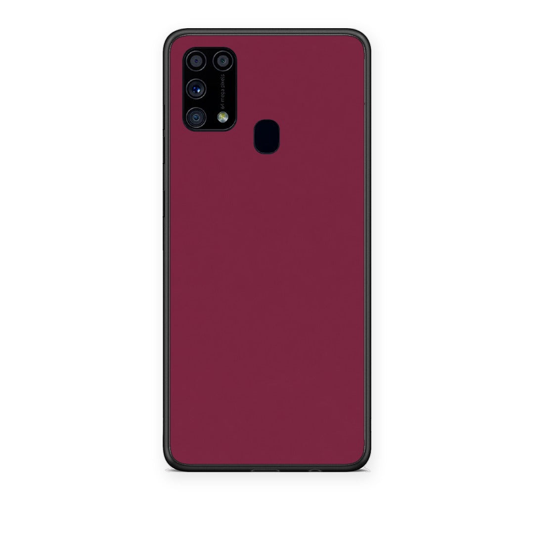 Θήκη Samsung Galaxy M31 Burgundy από τη Smartfits με σχέδιο στο πίσω μέρος και μαύρο περίβλημα | Samsung Galaxy M31 Burgundy case with colorful back and black bezels