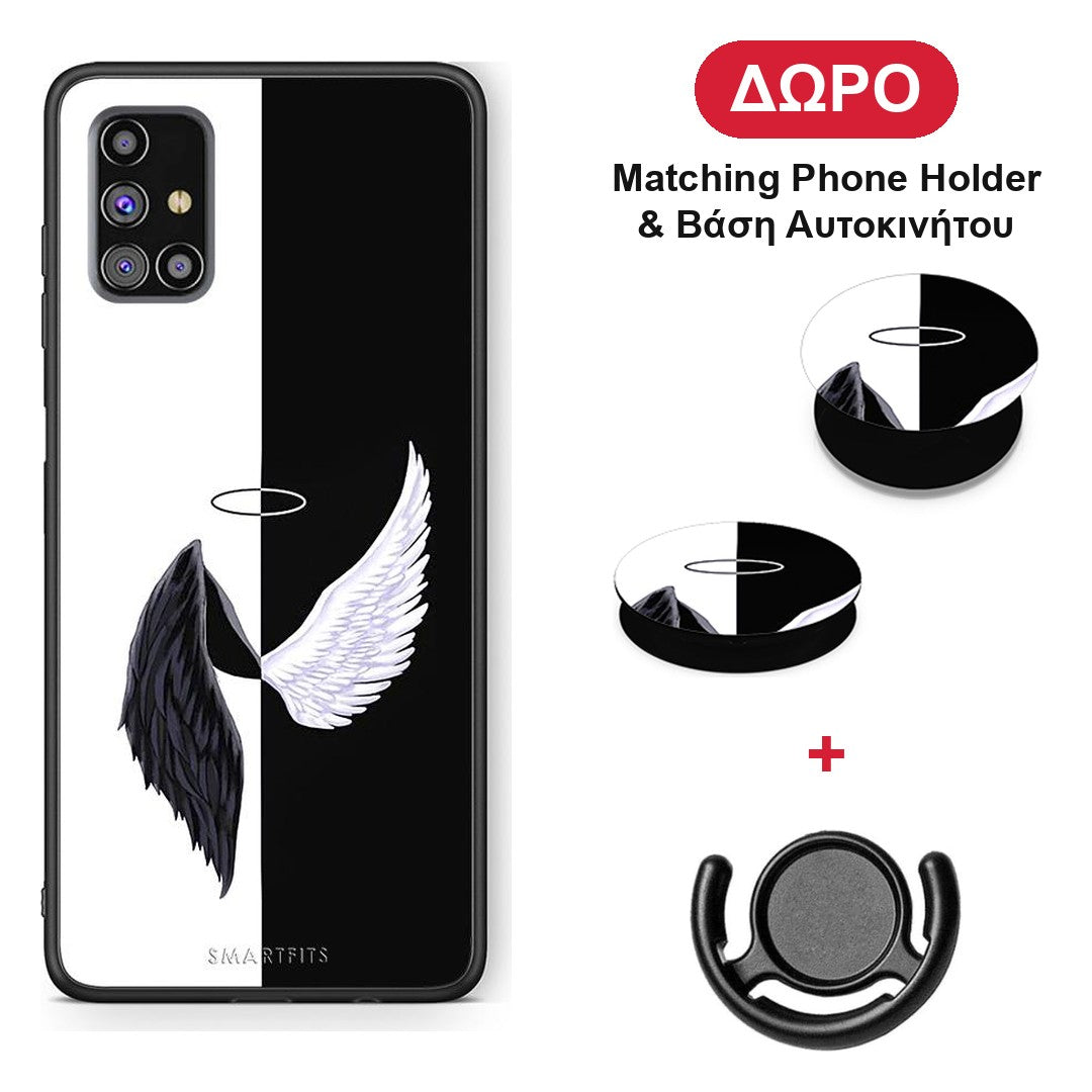 Angels Demons - Samsung Galaxy M31s θήκη + Δώρο Phone Holder & Βάση Αυτοκινήτου