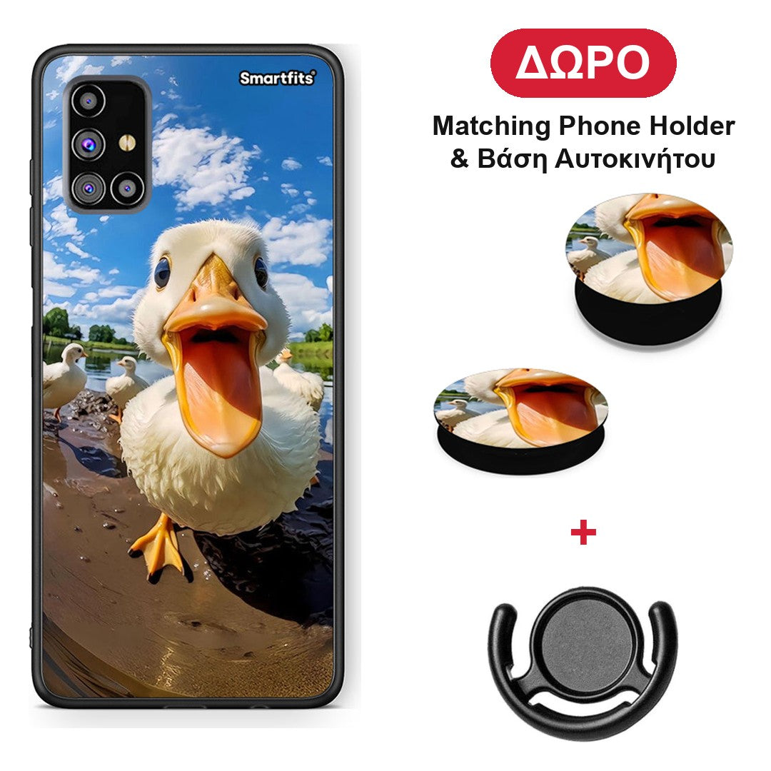 Duck Face - Samsung Galaxy M31s θήκη + Δώρο Phone Holder & Βάση Αυτοκινήτου