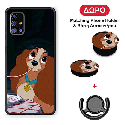 Lady And Tramp 2 - Samsung Galaxy M31s θήκη + Δώρο Phone Holder & Βάση Αυτοκινήτου